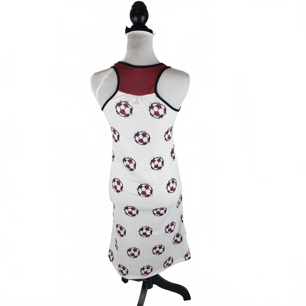 Fun Soccer Print Sleeveless Dress OOAK NEW Rose and Thorns - Picture 3 of 5
